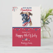 Patriotischer Hund - Boxer 4. Juli Karte (Stehend Vorderseite)