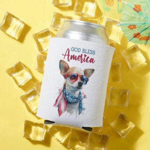 Patriotischer Hund-Chihuahua Dosenkühler