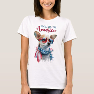 Patriotischer Hund-Chihuahua T-Shirt
