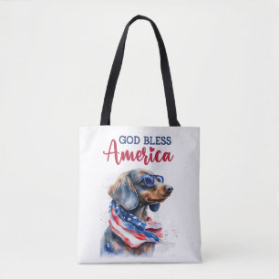 Patriotischer Hund-Dackel Tasche