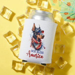 Patriotischer Hund - Dobermann Dosenkühler