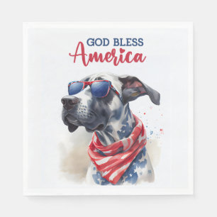 Patriotischer Hund-Dogge Serviette