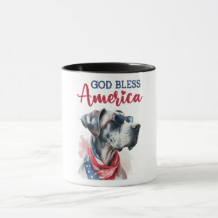 Patriotischer Hund-Dogge Tasse