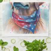 Patriotischer Hund-Golden Retriever Geschirrtuch (Gefaltet)