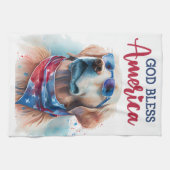 Patriotischer Hund-Golden Retriever Geschirrtuch (Horizontal)