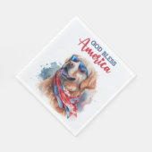 Patriotischer Hund-Golden Retriever Serviette (Ecke)
