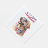 Patriotischer Hund-Golden Retriever Serviette (Ecke)