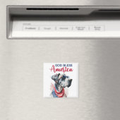 Patriotischer Hund-Great Dane Magnet (In Situ (Geschirrspüler))
