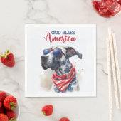 Patriotischer Hund-Great Dane Serviette (Beispiel)