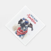 Patriotischer Hund-Great Dane Serviette (Ecke)