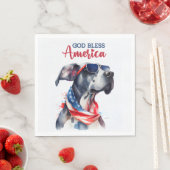 Patriotischer Hund-Great Dane Serviette (Beispiel)