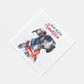 Patriotischer Hund-Great Dane Serviette (Ecke)
