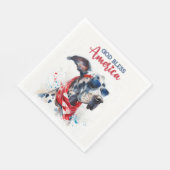 Patriotischer Hund-Great Dane Serviette (Ecke)