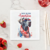 Patriotischer Hund-Great Dane Serviette (Beispiel)