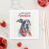 Patriotischer Hund-Great Dane Serviette (Beispiel)