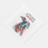 Patriotischer Hund-Great Dane Serviette (Ecke)