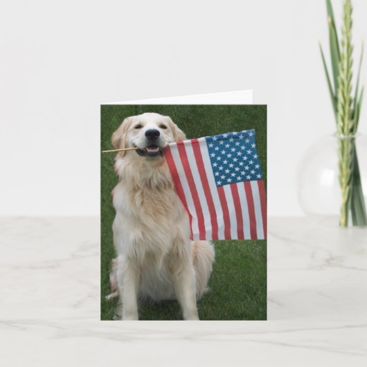 Patriotischer Hund Karte (Vorderseite)