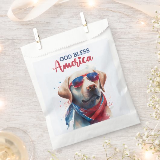 Patriotischer Hund-Labrador Geschenktütchen (Ausgeschnitten)