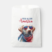 Patriotischer Hund-Labrador Geschenktütchen (Vorderseite)