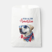 Patriotischer Hund-Labrador Geschenktütchen (Vorderseite)