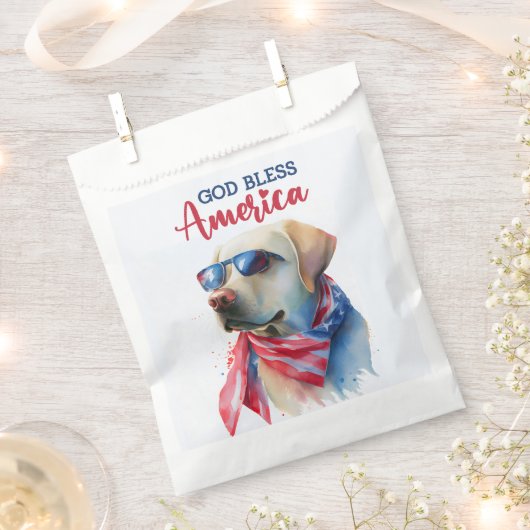 Patriotischer Hund-Labrador Geschenktütchen (Ausgeschnitten)