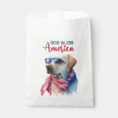 Patriotischer Hund-Labrador Geschenktütchen (Vorderseite)