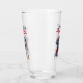 Patriotischer Hund-Labrador Glas (Links)