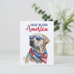 Patriotischer Hund-Labrador Retriever 4. Juli Kart Feiertagskarte