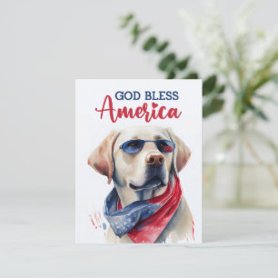 Patriotischer Hund-Labrador Retriever 4. Juli Kart Feiertagskarte