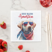 Patriotischer Hund-Labrador Serviette (Beispiel)