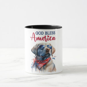 Patriotischer Hund-Labrador Tasse