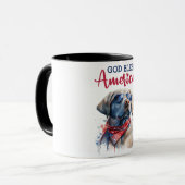 Patriotischer Hund-Labrador Tasse (Vorderseite Links)