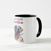 Patriotischer Hund-Labrador Tasse (VorderseiteRechts)