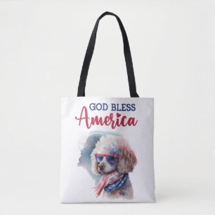 Patriotischer Hund-Pudel Tasche