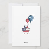 Patriotischer Hund - Spaniel 4. Juli Card Feiertagskarte (Rückseite)