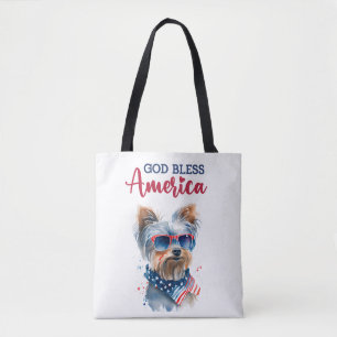 Patriotischer Hund-Yorkie Tasche