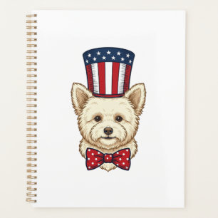 Patriotischer Hund Zylinder Vintage Vektordesign_1 Planer