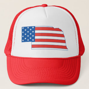 Patriotischer Hut Nebraska Truckerkappe