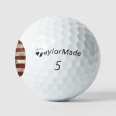 Patriotischer Individuelle Name USA-Flagge Golfball (Logo)
