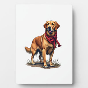Patriotischer Jagd Golden Retriever Vintage T-Shir Fotoplatte