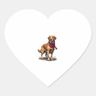 Patriotischer Jagd Golden Retriever Vintage T-Shir Herz-Aufkleber