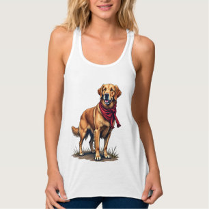 Patriotischer Jagd Golden Retriever Vintage T-Shir Tank Top