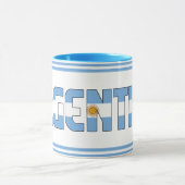 Patriotischer Kaffee der argentinischen Nationalfl Tasse (Zentrum)