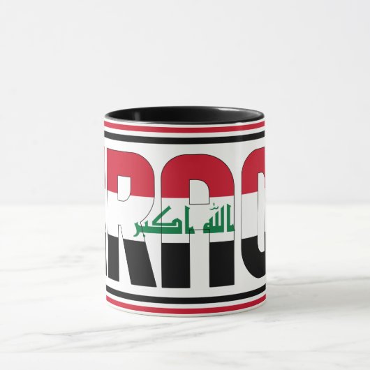 Patriotischer Kaffee der irakischen Nationalflagge Tasse (Zentrum)