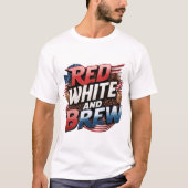 Patriotischer Kaffee Lover's Dream Red White and B T-Shirt (Vorderseite)