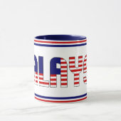 Patriotischer Kaffee "Sippin" mit Malaysia Tasse (Zentrum)