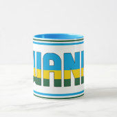 Patriotischer Kaffee unter der Flagge Ruandas Tasse (Zentrum)