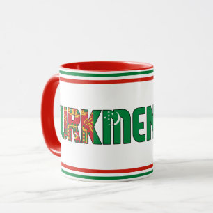 Patriotischer Kaffee unter der Flagge Turkmenistan Tasse