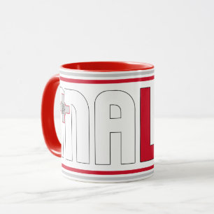 Patriotischer Kaffee unter der maltesischen Flagge Tasse