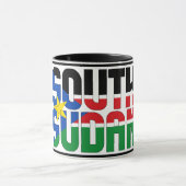 Patriotischer Kaffee unter der Südsudanesischen Fl Tasse (Zentrum)